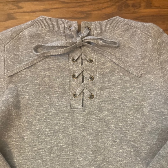 Madewell Specked Crewneck with Laced Tie Back Sz. Small EUC - Picture 4 of 5